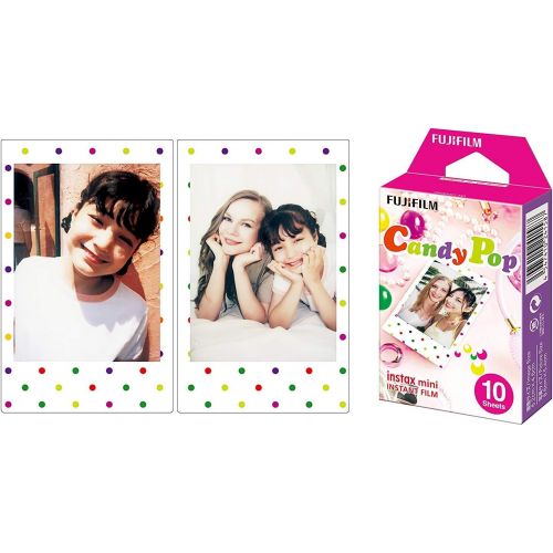  PHOTO4LESS Fujifilm Instax Mini Candy Pop Instant Film X2 (20 Sheets) + Album for Fuji Instax Photos - Instant Film Bundle