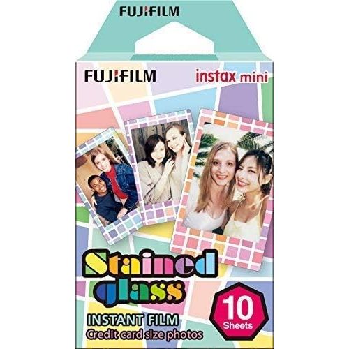  PHOTO4LESS Fujifilm Instax Mini Stained Glass Film X2 (20 Sheets) + Album for Fuji Instax Photos - Instant Film Bundle