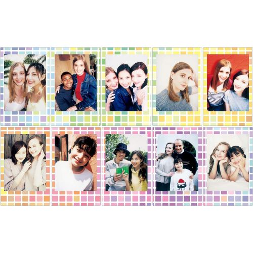  PHOTO4LESS Fujifilm Instax Mini Stained Glass Film X2 (20 Sheets) + Album for Fuji Instax Photos - Instant Film Bundle