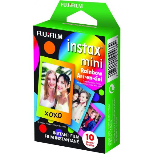  PHOTO4LESS Fujifilm Instax Mini Rainbow Film X2 (20 Sheets) + Album for Fuji Instax Photos - Instant Film Bundle