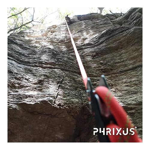  PHRIXUS Static Climbing Rope 11mm Diameter 30kN - 90M (300ft) Rock Climbing Rope, Rappelling Heavy Duty Rope for Outdoor Mountaineering, Rescue and Escape, Fire Fighting and Aerial Work