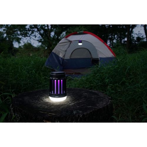  PIC Solar Portable Lantern & Bug Zapper, Kills Bugs on Contact - Twin Pack