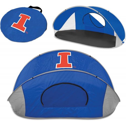  [해상운송]PICNIC TIME NCAA Illinois Fighting Illini Manta Portable Pop-Up SunWind Shelter