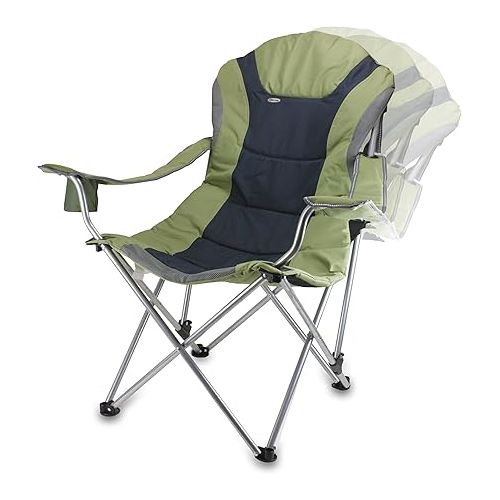  Reclining Camp Chair, Beach Chair for Adults, Sports Chair with Carry Bag