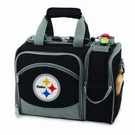 PICNIC TIME NFL Pittsburgh Steelers Malibu Insulated Shoulder Pack with Deluxe Picnic Service for Two