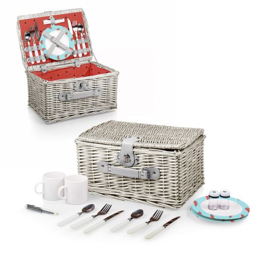  PICNIC TIME Picnic Time Catalina English Style Picnic Basket with Service for Two, Dahlia Collection