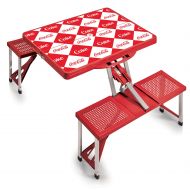 PICNIC TIME Coca-Cola Portable Picnic Table with Seating for 4, Checkered Print