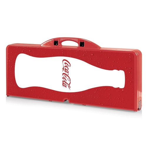  PICNIC TIME Coca-Cola Portable Picnic Table with Seating for 4, Checkered Print