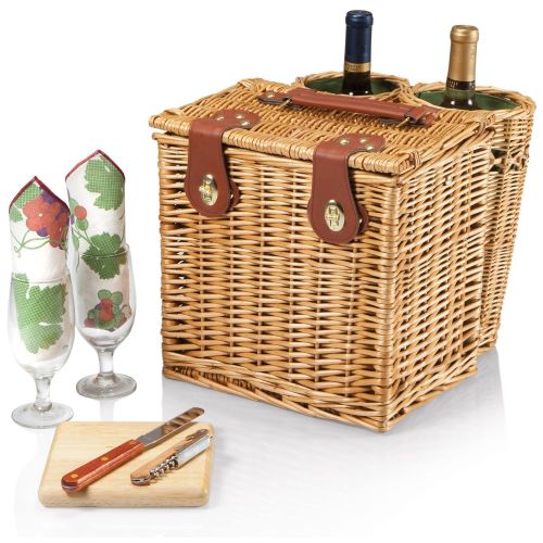  PICNIC TIME Picnic Time Vino Picnic Basket with Wine and Cheese Service for Two, Adeline Collection