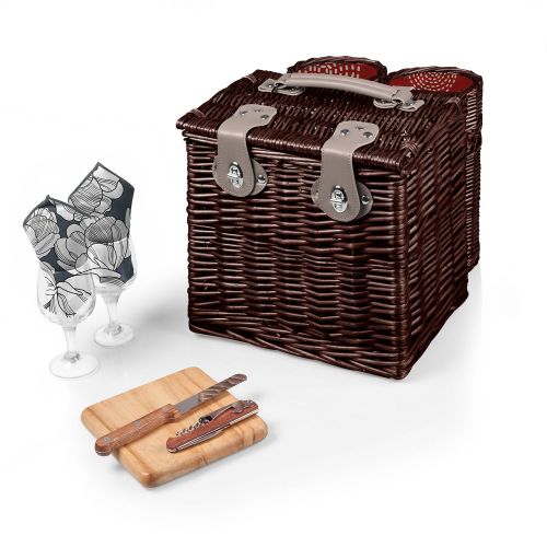  PICNIC TIME Picnic Time Vino Picnic Basket with Wine and Cheese Service for Two, Adeline Collection