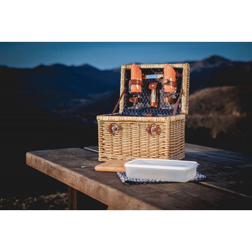  PICNIC TIME Napa Picnic Basket with Wine and Cheese Service for Two, Watermelon Collection