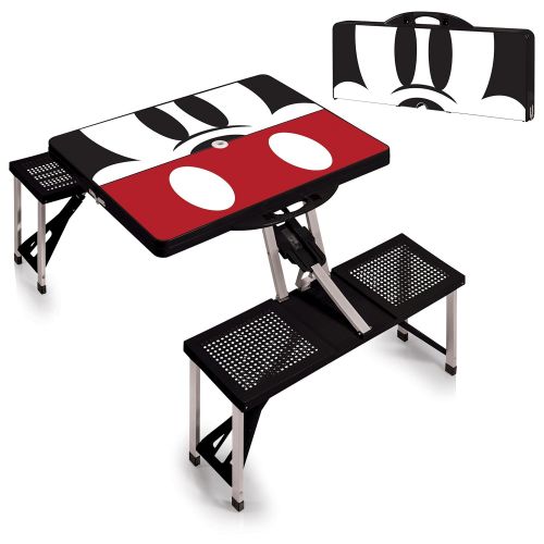  PICNIC TIME Disney Classics Mickey/Minnie Mouse Portable Folding Picnic Table with Seating for 4