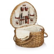 PICNIC TIME Picnic Time Heart Willow Picnic Basket with Deluxe Service for Two