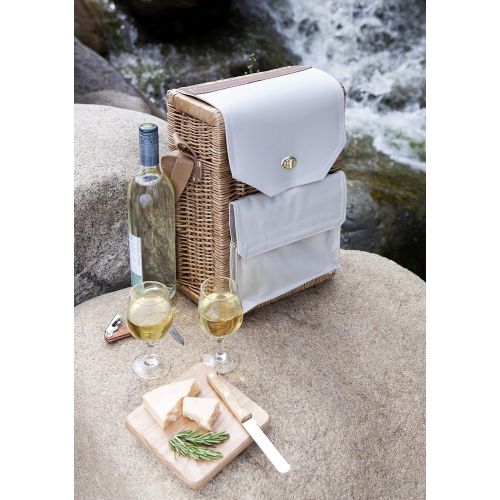  PICNIC TIME Picnic Time Corsica Insulated Wine Basket with Wine and Cheese Accessories