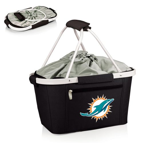  PICNIC TIME NFL Miami Dolphins Metro Insulated Basket, Black