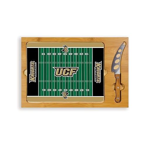  PICNIC TIME NCAA Unisex-Adult NCAA Icon Glass Top Cutting Board & Knife Set