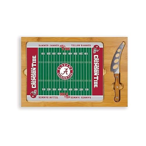  PICNIC TIME NCAA Unisex-Adult NCAA Icon Glass Top Cutting Board & Knife Set