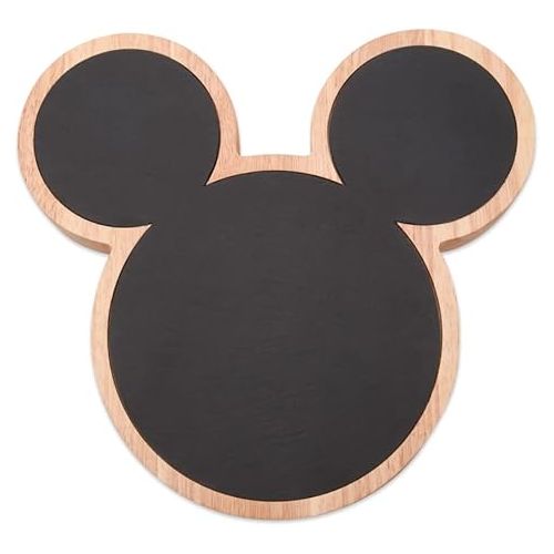  PICNIC TIME Disney Mickey Mouse Cheese Set, Slate Cheese Board, Charcuterie Board, Serving Tray, (Parawood), 12 x 12.5 x 1.43