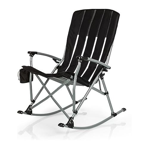  PICNIC TIME NCAA Outdoor Rocking, XL Heavy Duty Camping Chair for Adults