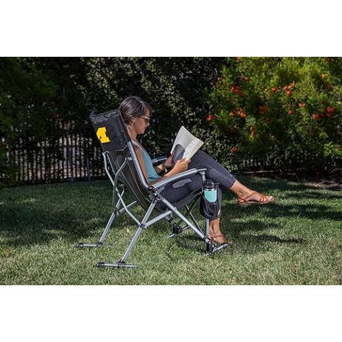  PICNIC TIME NCAA Outdoor Rocking, XL Heavy Duty Camping Chair for Adults