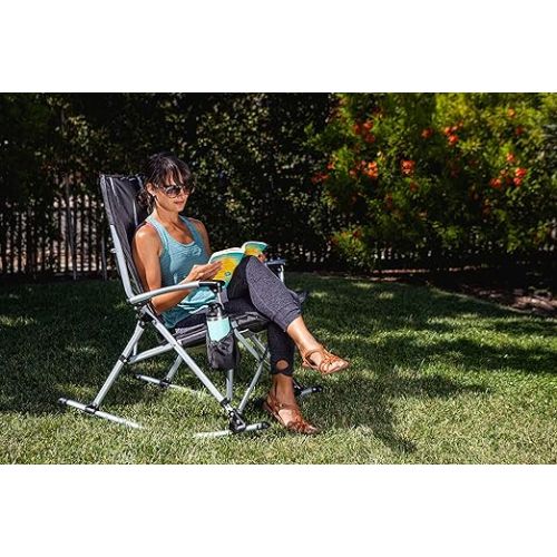  PICNIC TIME NCAA Outdoor Rocking, XL Heavy Duty Camping Chair for Adults