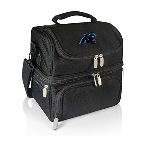  PICNIC TIME NFL Carolina Panthers Pranzo Insulated Lunch Tote with Service for One, Black