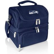 PICNIC TIME NFL Seattle Seahawks Pranzo Insulated Lunch Tote with Service for One, Navy