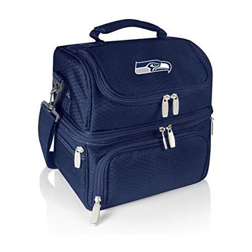  PICNIC TIME NFL Seattle Seahawks Pranzo Insulated Lunch Tote with Service for One, Navy