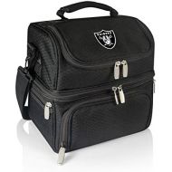 PICNIC TIME NFL Oakland Raiders Pranzo Insulated Lunch Tote with Service for One, Black