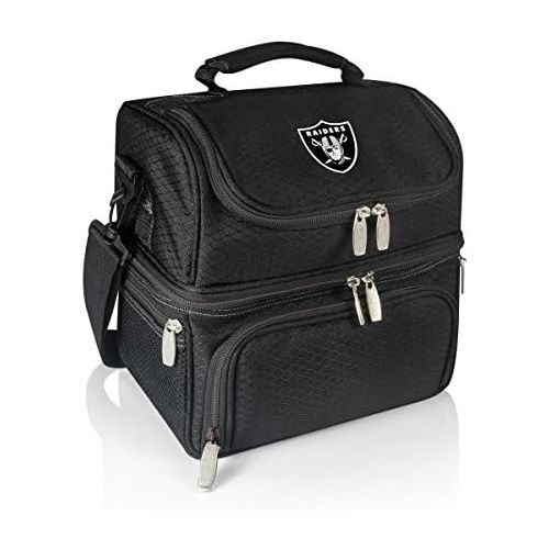  PICNIC TIME NFL Oakland Raiders Pranzo Insulated Lunch Tote with Service for One, Black