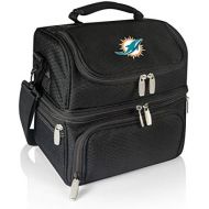 PICNIC TIME NFL Miami Dolphins Pranzo Insulated Lunch Tote with Service for One, Black