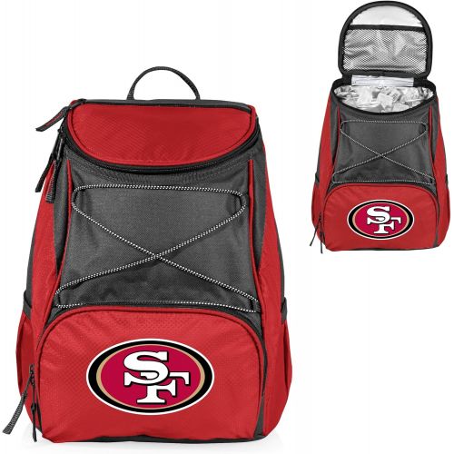  PICNIC TIME NFL San Francisco 49ers PTX Insulated Backpack Cooler, Red