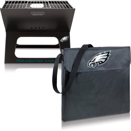  PICNIC TIME NFL Philadelphia Eagles Portable Collapsible Charcoal X-Grill