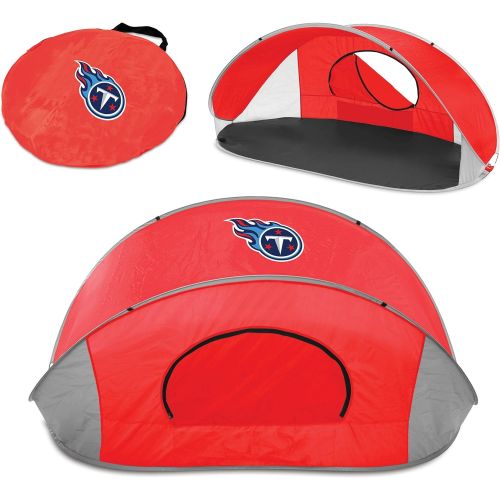  PICNIC TIME NFL Tennessee Titans Manta Portable Pop-Up Sun/Wind Shelter, Red