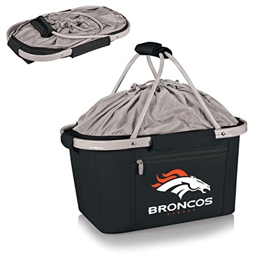  PICNIC TIME NFL Denver Broncos Metro Insulated Basket, Black