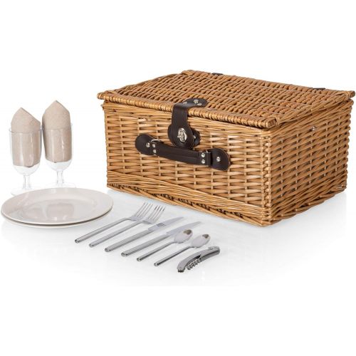  PICNIC TIME Classic Wicker Picnic Basket with Service for Two