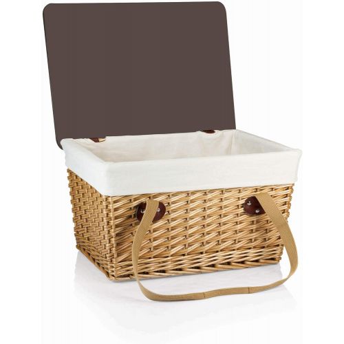  Picnic Time Canasta Basket with Red Check Lid, Grande