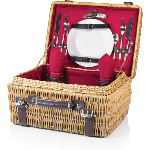  Picnic Time Champion Picnic Basket with Deluxe Service for 2, Red