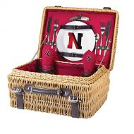 PICNIC TIME NCAA Champion Picnic Basket with Deluxe Service for Two