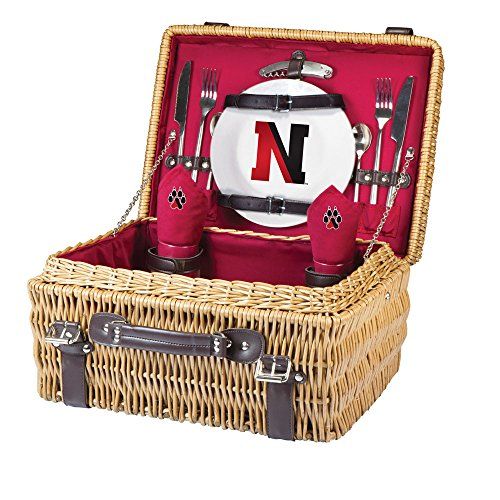  PICNIC TIME NCAA Champion Picnic Basket with Deluxe Service for Two