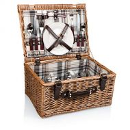 PICNIC TIME Bristol Willow Picnic Basket with Deluxe Service for Two