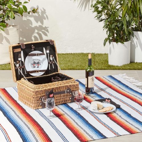  PICNIC TIME Disney Classics Mickey and Minnie Mouse Champion Picnic Basket with Deluxe Service for Two