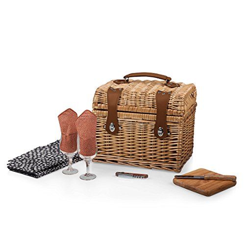  Picnic Time Napa Picnic Basket with Wine and Cheese Service for Two, Adeline Collection