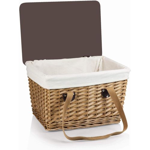  Picnic Time Canasta Basket with Red Check Lid