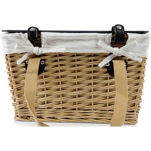  Picnic Time Canasta Basket with Red Check Lid