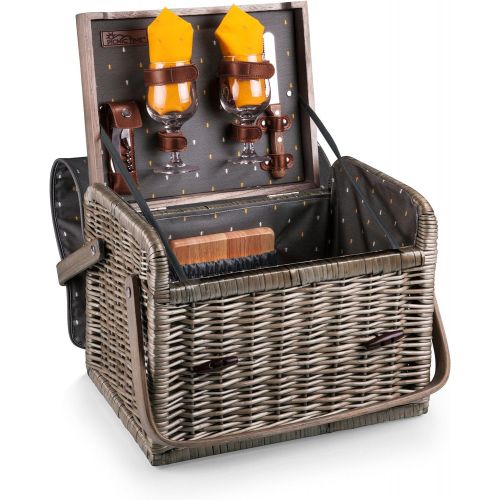  Picnic Time Kabrio Picnic Basket with Wine and Cheese Service for Two, Anthology Collection