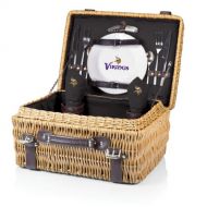 PICNIC TIME NFL Minnesota Vikings Champion Picnic Basket with Deluxe Service for Two, Black