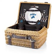 Picnic Time - A Picnic Time Brand Detroit Lions - Champion Picnic Basket, (Black with Brown Accents)