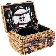 Picnic Time - A Picnic Time Brand 208-40-406-014-11 Champion Picnic Baskets, Red & Black Buffalo Plaid Pattern