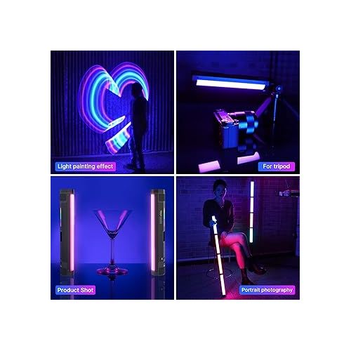  ULANZI VL110 RGB Light Wand, Handheld Light Stick Camera LED Video Tube Light Bar, 2500-9000K Dimmable, 2600mAh Battry CRI 95+ with Magnetic Attraction for Photography Vlog TIK Tok
